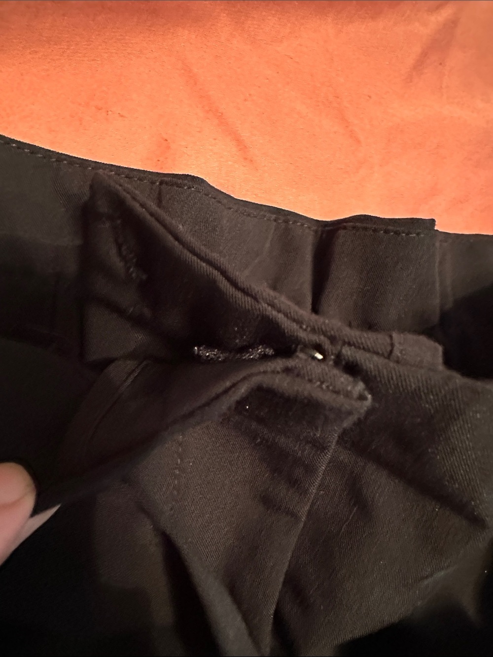 Tailored Paperbag Belted Shorts - Black Size L - Picture 6 of 6